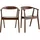 miliboo Skandinavische Stühle aus dunklem Holz (2er-Set) BAHIA