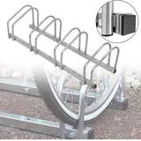 Hengmei - Fahrradständer & Fahrradhalter Fahrradständer Mehrfachständer Bügelparker Fahrradparker Boden Wand Montage (Für 4 Fahrräder)