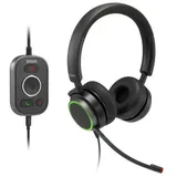 Snom A330D Headset WIRED DUO Kabelgebunden Kopfband Büro/Callcenter USB Typ-A Schwarz