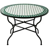 Marokkanischer Mosaiktisch Gartentisch Balkontisch Garten Esstisch Rund 120cm