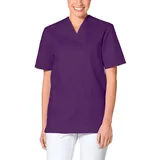 CLINIC DRESS Schlupfkasack - Unisex Kasack Damen und Herren bunt für Pflege und Altenpflege, Kurzarm und Brusttasche, 95 Grad Wäsche lila 3XL - 3XL