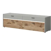 Inn.furn TV-Lowboard grau Nox Eiche, TV-Unterteil mit Soft-Close Marcel