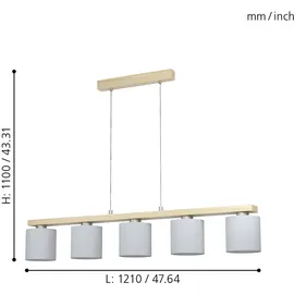 EGLO »CASTRALVO« Hängeleuchte, Hängelampe, weiß