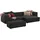 W.Schillig Hocker around-the-block Leder 120 x 39 x 60 cm Grau