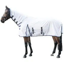 HKM Fliegendecke Lyon mit Halsteil (145cm) - Silberfarben