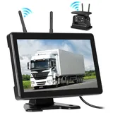 Hikity 10,1-Zoll Solar-Rückfahrkamera mit Aufnahme & IPS-Display Rückfahrkamera (IP68 wasserdicht, IPS-Touchscreen)