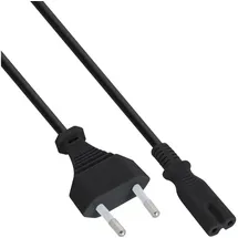 InLine Netzkabel, Netzstecker auf Euro 8 C7 Stecker, 1m