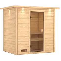 Karibu Woodfeeling Sauna Sonja - Inkl. Dachkranz