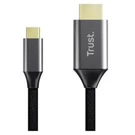 Trust Calyx USB-C — HDMI Kabel 2 m Schwarz/Silber