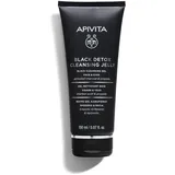 Apivita Cleansing Black Detox Cleansing Gel Reinigungsgel mit Aktivkohle für Gesicht und Augen 150 ml