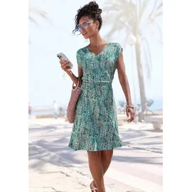 VIVANCE Sommerkleid Mehrfarbig Türkis/Rosé 38