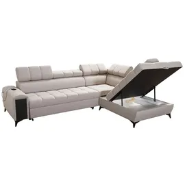 kaiser möbel Modernes, modisches, elegantes Ecksofa mit Schlaffunktion GRECO VII Avra Violett Links