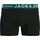 JACK & JONES Sense Boxershorts hellblau / dunkelgrün / schwarz / weiß L 3er Pack