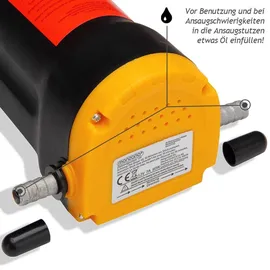 monzana Ölabsaugpumpe elektrisch 12V Kunststoff 5 l/min rot