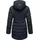 Ragwear Damen Wintermantel Warmer wasserdichter Steppmantel lang mit Kapuze Ashanta Block Navy Gr. XXL - XXL