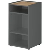 Lomadox Regal CRISP-61, in anthrazit mit Wotan Eiche, ca. 40/70/40 cm grau