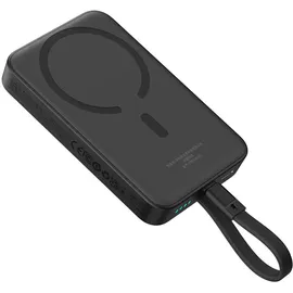 Baseus Magnetic Mini Charger 10.000 mAh, 30 W, mit integriertem USB‐C‐Kabel, Schwarz