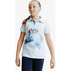 Reit-Poloshirt kurzarm Kinder - 100 grün Gr. 152 - 12 Jahre