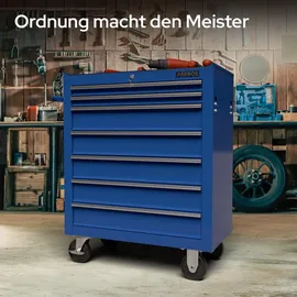 Arebos Werkzeugwagen Metall 660 mm blau unbestückt
