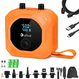 Elektrische SUP Pumpe Akku, Lytool 50 PSI Hochdruck SUP Luftpumpe 12000mAh & 12V Auto-Anschluss Dual-Power Luftpumpe, Auto-Off, Wiederaufladbar für SUP Boards, Kajaks, Zelte & Luftmatratzen