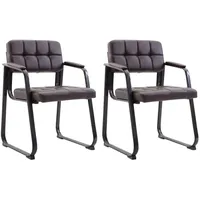 TPFLiving Besucherstühle, Braun, Textil, 59x84x58 cm, Arbeitszimmer, Besucherstühle