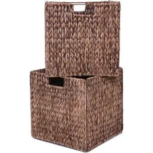 Vivanno Regalkorb Wasserhyazinthe NEW ASIA 32 x 32 x 32 cm 2-tlg. braun