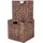 Vivanno Regalkorb Wasserhyazinthe NEW ASIA 32 x 32 x 32 cm 2-tlg. braun