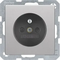 Berker Steckdose alu/samt 6768766084