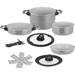 Koch Geschirr Set Fusion 7+1 Magnetic Camping Küche Topf Pfanne Keramik EINHEITSGRÖSSE