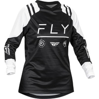FLY RACING F-16 Langarm-t-shirt - Black / White -