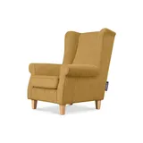 Konsimo Ohrensessel Miles 82 x 105 x 97 cm Gelb