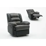 Habitat et Jardin Relaxsessel Buckingham Mikrofaser 93 x 100 x 85 cm Grau/Schwarz