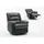 Habitat et Jardin Relaxsessel Buckingham Mikrofaser 93 x 100 x 85 cm Grau/Schwarz