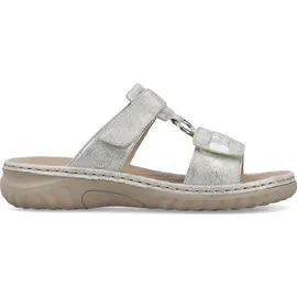Rieker Damen Pantolette silber/platin, Damen:40 EU