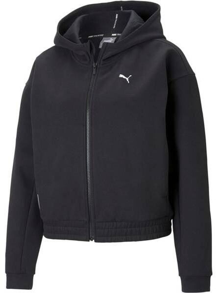 PUMA Damen Damen Kapuzensweatjacke Train Favourite, Schwarz/Weiß, XS