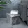 Intirilife Faltbarer Sitzhocker Samt 30 x 30 x 30 cm Grau