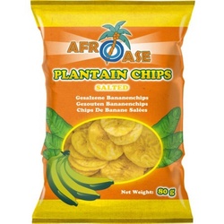 AFROASE Bananen Chips Gesalzene 20 x 80 g (1,6 kg)