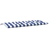 vidaXL Gartenbank-Auflage Blau&Weiß Gestreift 120x50x7 cm Stoff