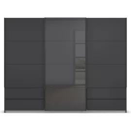 Rauch »Kleiderschrank Schrank Garderobe ELARA Glastür/Grauspiegel«, praktische Schubladen optional farblich abgesetzt MADE IN GERMANY grau