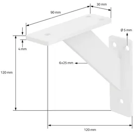 ML-Design 4 Stück Regalhalterung 120 x 120 mm Weiß Aluminium Schwebende