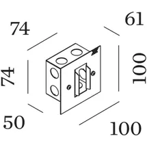 Wever & Ducré Stripe 0.7 LED, schwarz