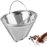 Wiederverwendbarer Kaffeefilter Größe 4, Edelstahl-kaffeefilter, Permanenter Manueller Kaffeefilter Für Kaffeegenuss Ohne Papier.