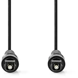 Nedis Optisches Audiokabel - Toslink Stecker - Toslink Stecker - 5.00 m - Rund - PVC - Schwarz - Label