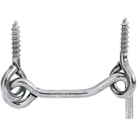 GAH Alberts Alberts Sturmhaken mit Winkelplatten oder Ösen | galvanisch verzinkt, dickschichtpassiviert | Länge 60 mm | Haken-Ø 4 mm