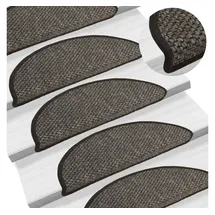 vidaXL Treppenmatten Selbstklebend Sisal 15 Stk. 56x17x3 cm Anthrazit