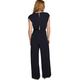 Zero Overall "Damen Wickeloptik weites Bein", Damen, Gr. 36, Normalgrößen, patch cream, dunkelblau, Jersey, Obermaterial: 45% Polyester, 50% Polyester, 5% Elasthan. Füllung: .