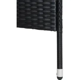 Estexo Polyrattan Gartenbank 2-Sitzer  Schwarz