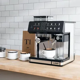 LUND Kaffeevollautomat mit Milchaufschäumer und Mahlwerk, 1350W