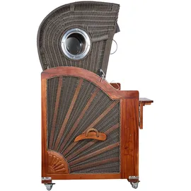 WebaVita Strandkorb Romy Mahagoni Leuchtendes Rosa