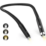 Nacken-Leselampe, wiederaufladbare Leselampe im Bett, USB-LED-Leselampe für Reisen, Stricken, Camping